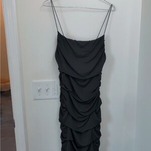 Gianni Bini Black Ruched Dress size L